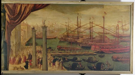 Rekrutierung venezianischer Truppen auf dem Molo, ca. 1562